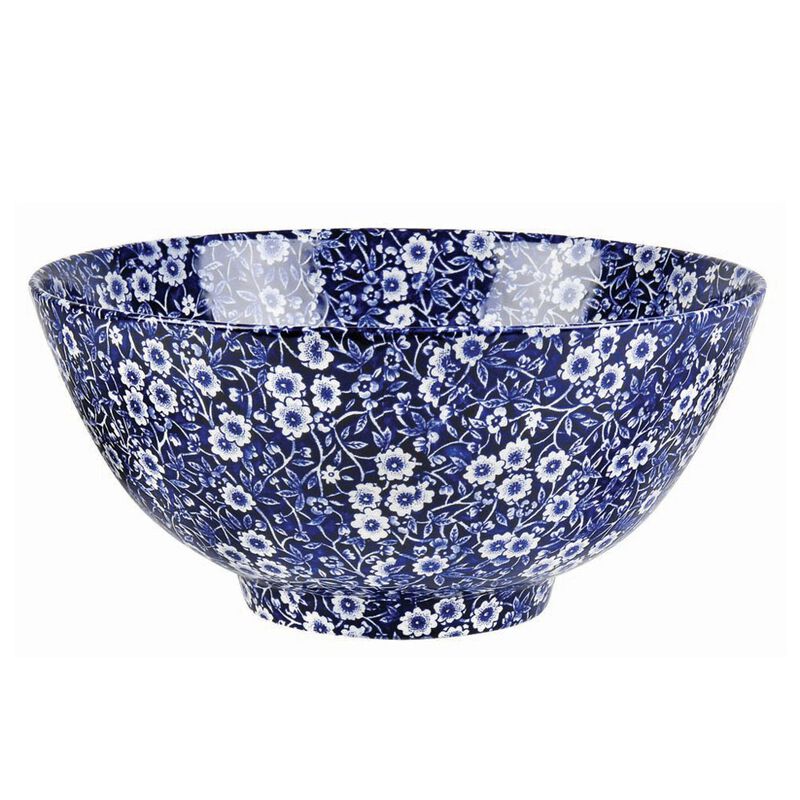 Burleigh Blue Calico Footed Bowl Medium - 20cm image number 0